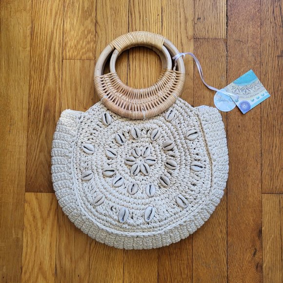 Sigrid Olsen Macramé/Crochet Seashell Bag - NWT - Picture 1 of 7
